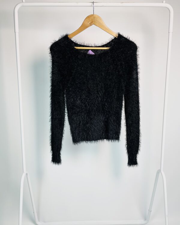 Blusa tricot preta pelos GALERIA TRICOT - P - VENDIDO SISTEMA OTO