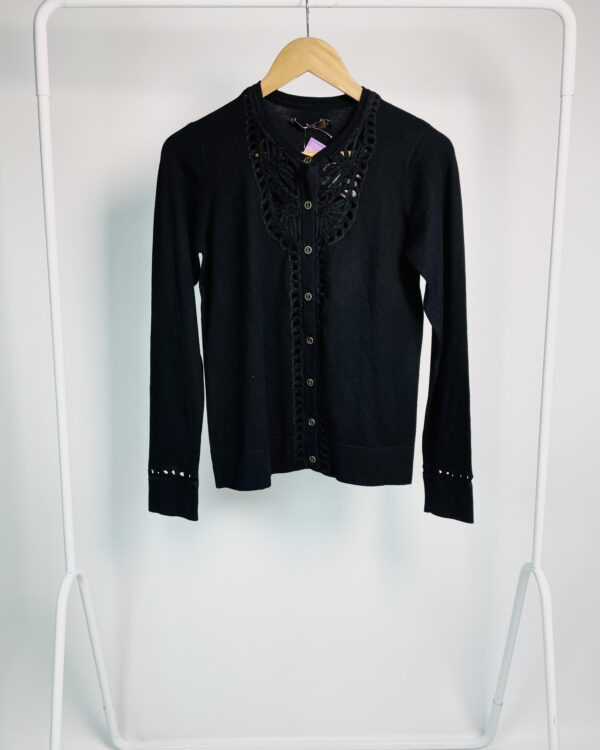 Cardigan preto detalhe na frente MIXED - P - VENDIDO SIST OTO