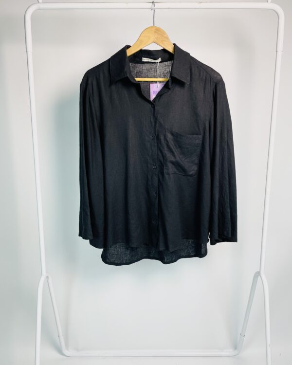 Camisa preta linho DRESS TO - G - VENDIDO SISTEMA OTO