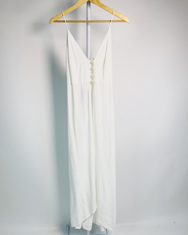 Túnica off white alça fina e botões na frente NV - P - VENDIDO SISTEMA OTO