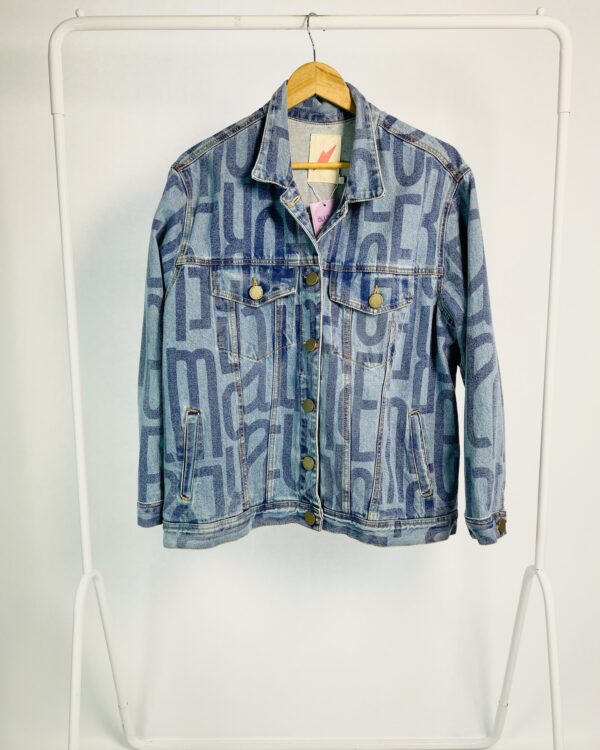 Jaqueta jeans com estampa letras CANTÃO - GG - VENDIDO SISTEMA OTO