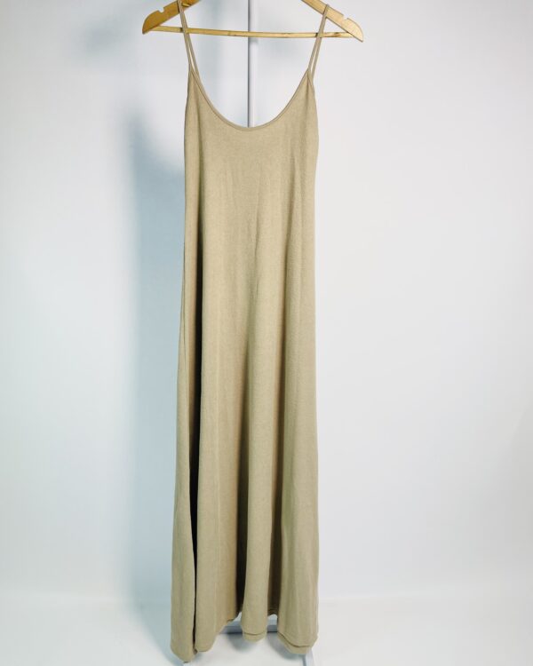 Vestido longo cinza alças finas ZARA - PP - VENDIDO SISTEMA OTO