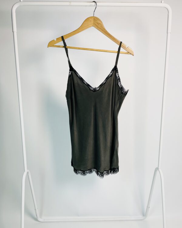 Regata seda preta alcinha e renda ZEIT - 40 - VENDIDO SIST OTO