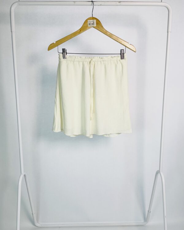 Saia curta off white com elástico na cintura CRIS BARROS - 36