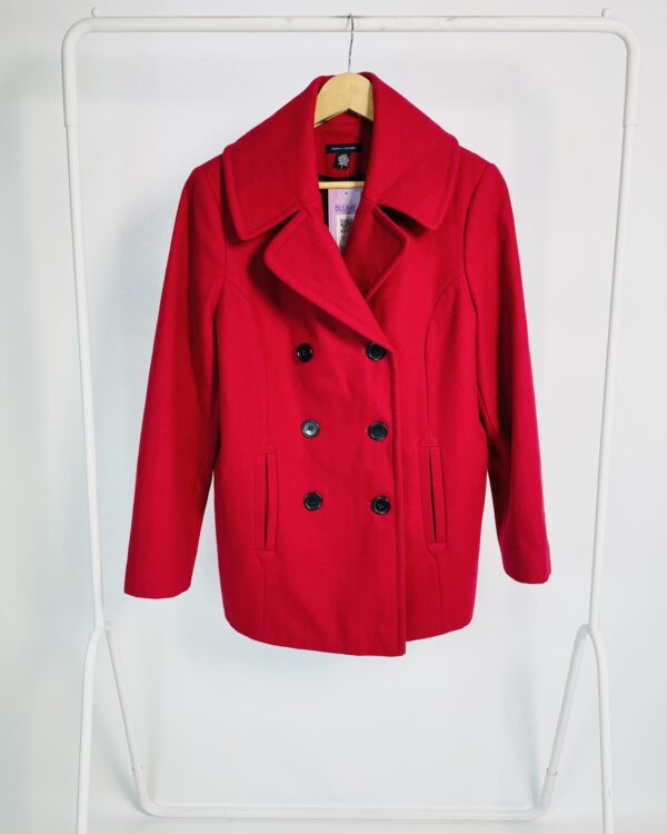 Casaco lã vermelho botões pretos na frente TOMMY HILFIGER - G - VENDIDO SISTEMA OTO
