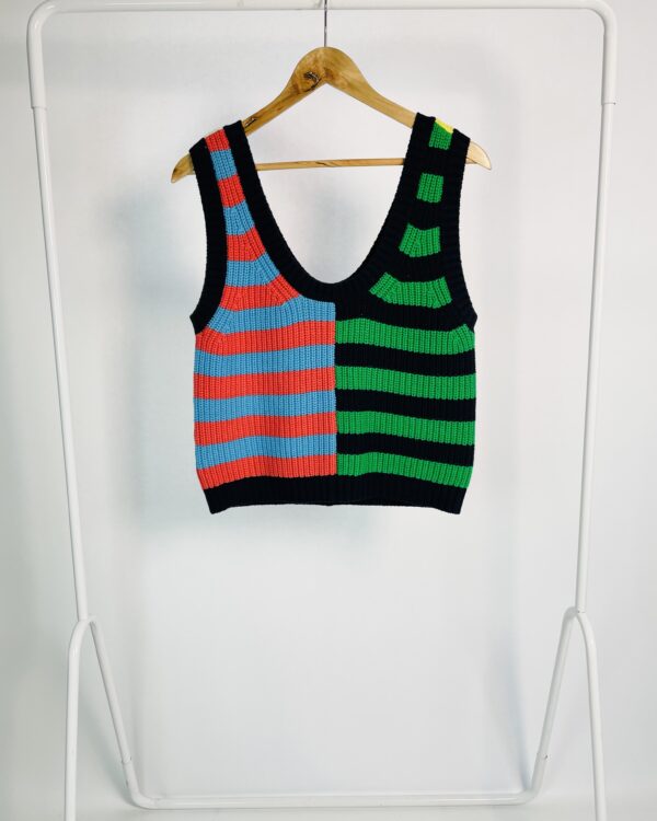 Colete tricot listrado multicolor STAUD - M