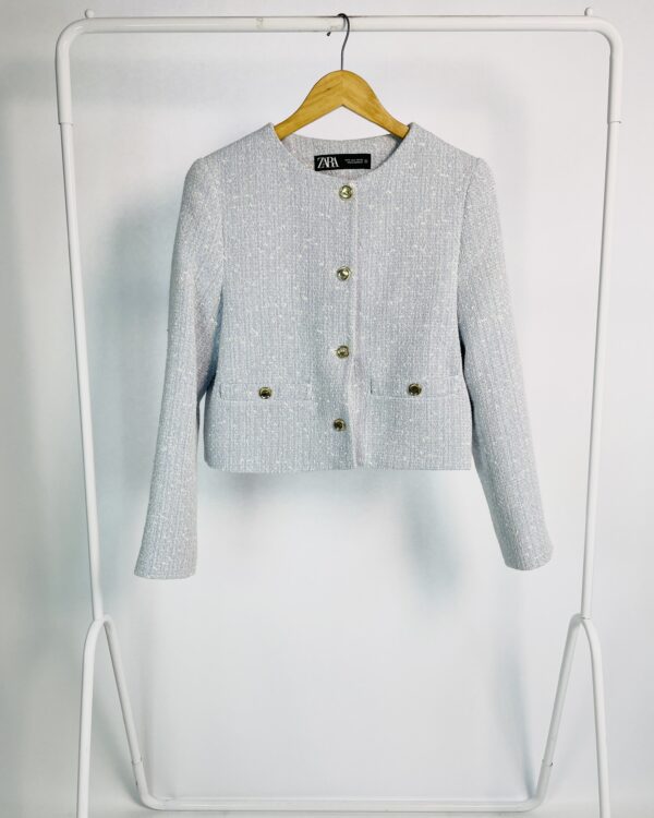 Casaquete tweed azul ZARA - P - VENDIDO SISTEMA OTO
