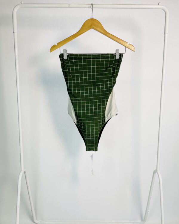 Maiô verde com listras brancas OSKLEN - M - VENDIDO SISTEMA OTO