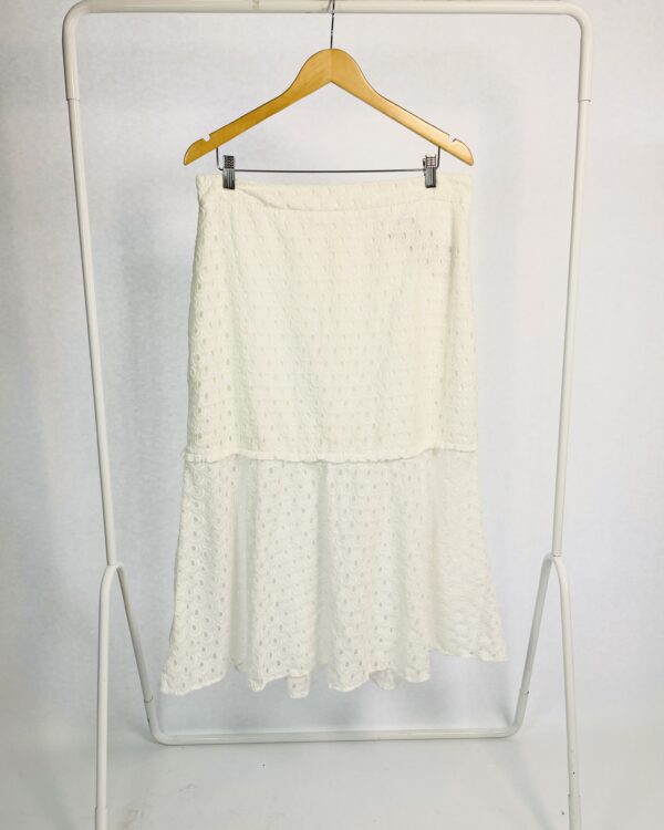 Saia midi laise branco LIZIE - GG - VENDIDO SISTEMA OTO