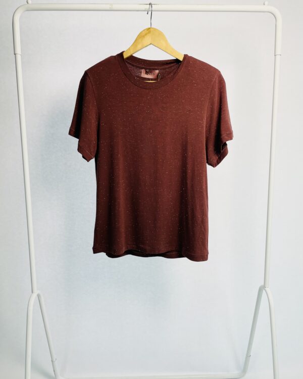 Blusa marrom mesclada sem manga MIXED - PP *nunca usado* - VENDIDO SISTEMA OTO