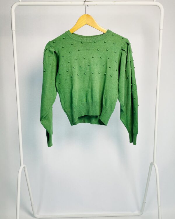 Blusa trifcot verde manga longa MARIA PAVAN - PP