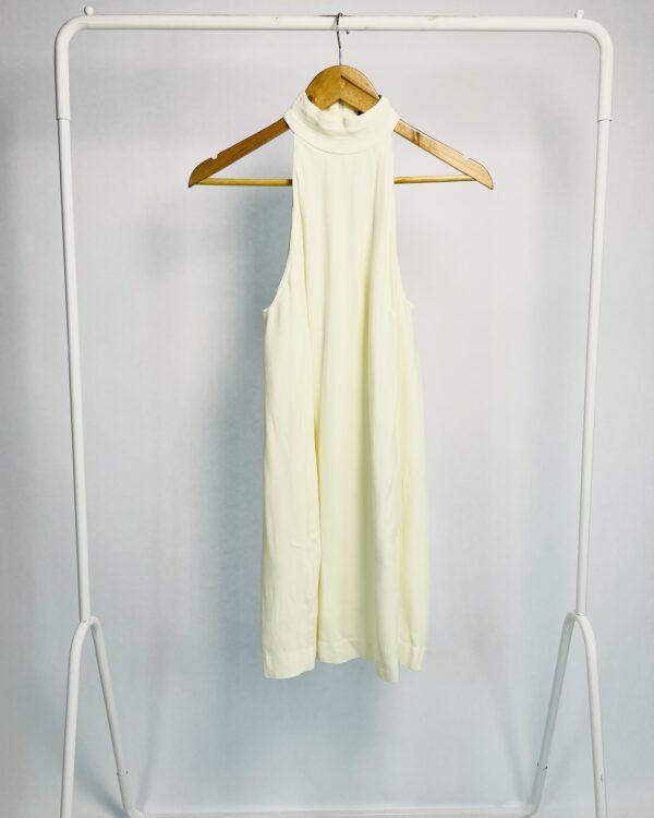 Vestido curto off white com bolsos ANIMALE - 36 - VENDIDO SISTEMA OTO