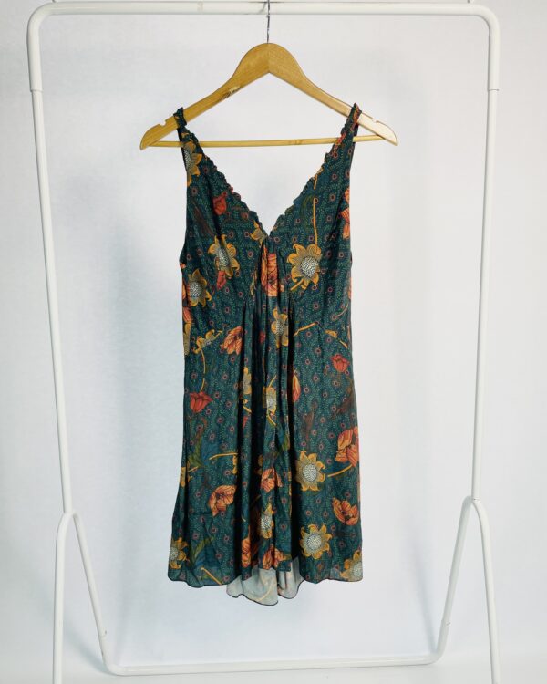 Vestido verde escuro com estampa CANTÃO - 40