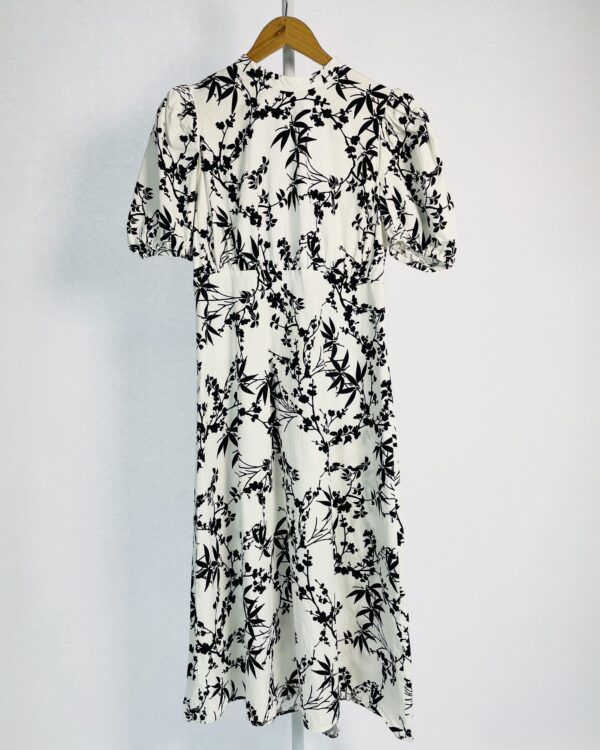 Vestido midi algodão p&b decote nas costas ZARA - G - VENDIDO SIST OTO