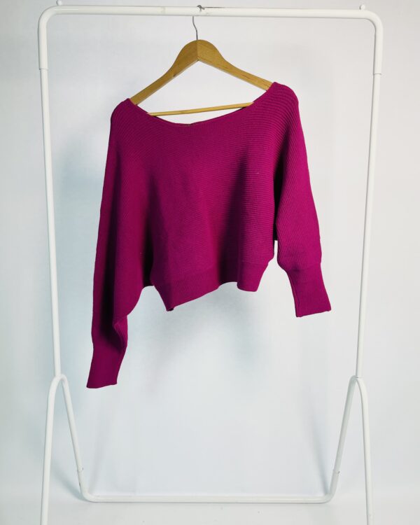 Blusa tricot curta fúcsia BO.BÔ - P - VENDIDO SISTEMA OTO