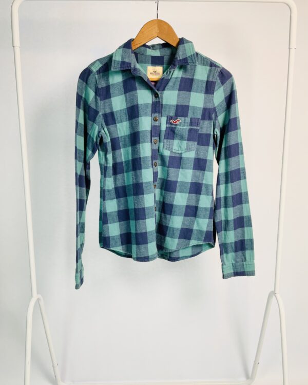Camisa xadrez tons de azul HOLLISTER - P