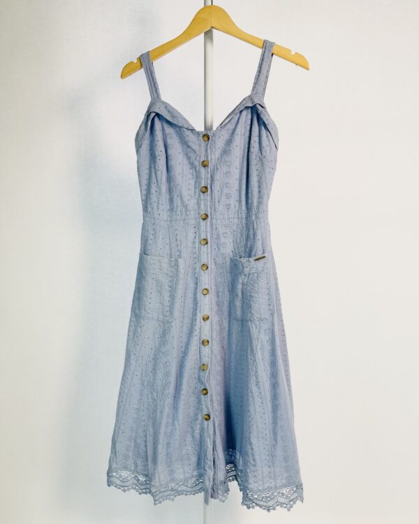 Vestido azul laise com botões ANTIX -M VENDIDO SISTEMA OTO