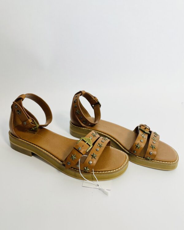 Sandália marrom com aplicações NV - 37 - VENDIDO SISTEMA OTO