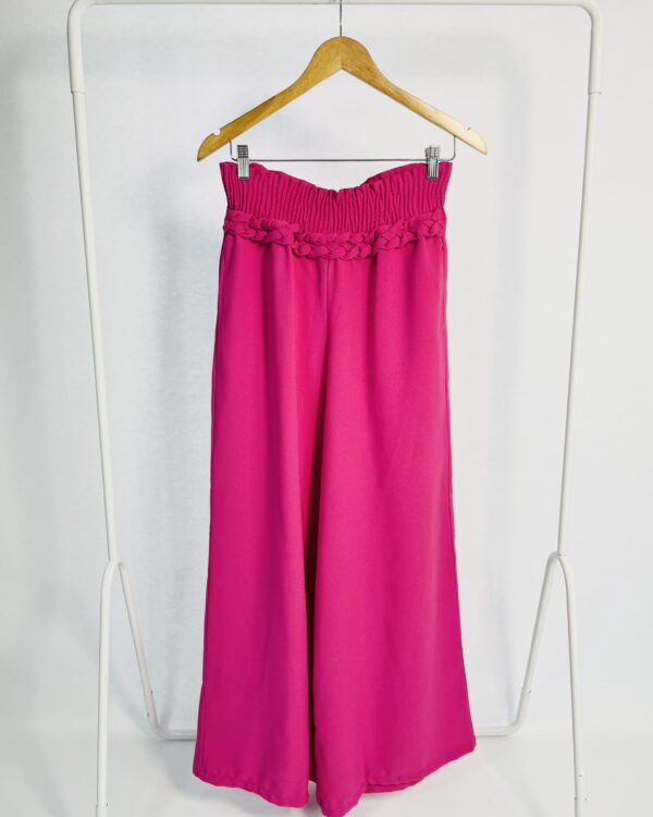 Calça pantalona rosa com lastex na cintura LUIZA BOTTO - P