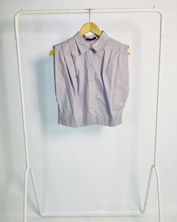 Camisa algodão sem mangas lilás LEELOO - P - VENDIDO SISTEMA OTO