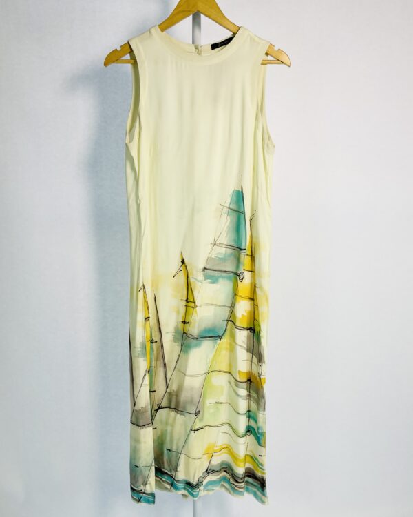 Vestido off white com estampa barco a vela LENNY NIEMEYER - P - VENDIDO SISTEMA OTO