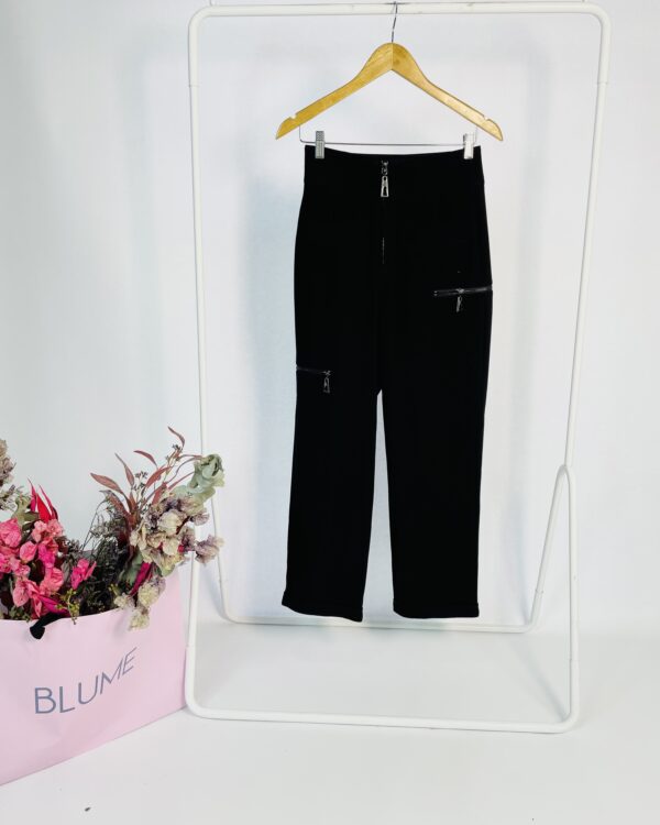 Calça preta com zíper prata ANIMALE - M - VENDIDO SISTEMA OTO