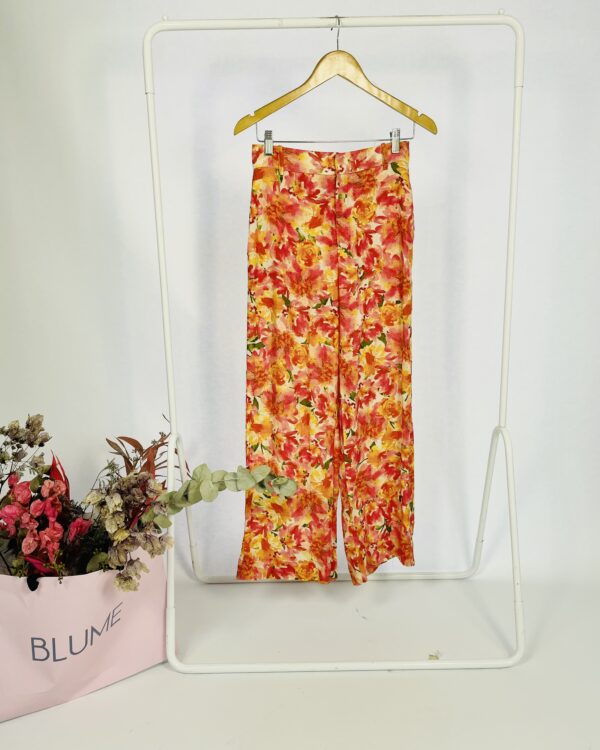 Calça florida  rosa e amarelo AUGUST - P - VENDIDO SISTEMA OTO