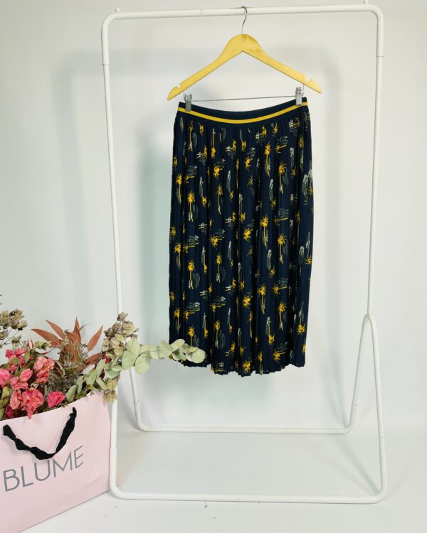 Saia midi plissada azul com estampa RICHARDS - 38 V ENDIDO SISTEMA OTO