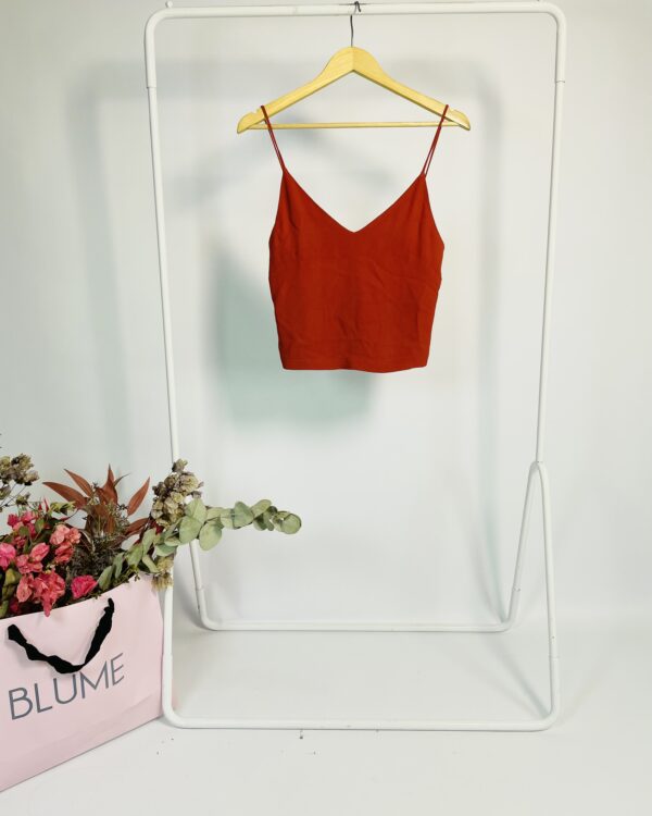 Cropped vermelho alça fina MARIA FILÓ - P