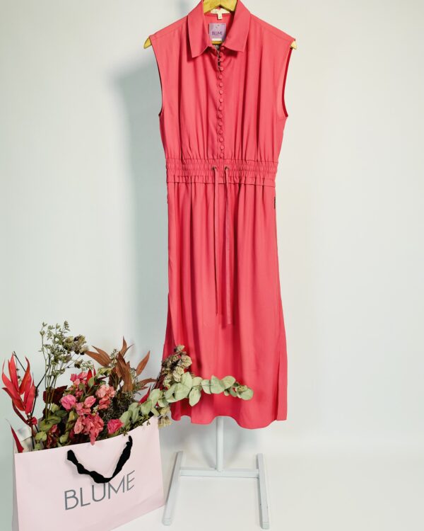 Macacão rosa com elástico na cinuta e botões NK - 40 - VENDIDO SISTEMA OTTO