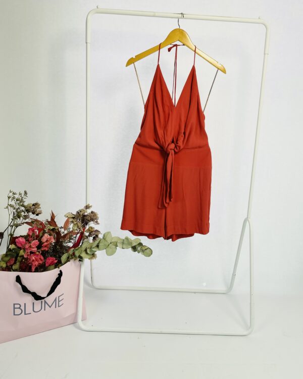 Macaquinho vermelho frente única e amarração na frente VIX - 38 *nunca usado* - VENDIDO SISTEMA OTO