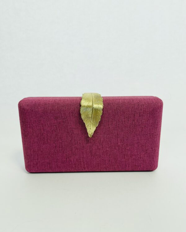 Clutch fúcsia fecho folha dourada MICMIC *nunca usada* - VENDIDO SISTEMA OTO