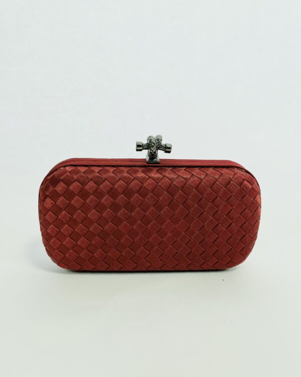 Clutch tressê bordô MICMIC *nunca usada*