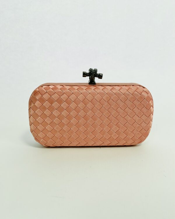 Clutch pequena tressê rosa claro MICMIC *nunca usada* - VENDIDO SISTEMA OTO