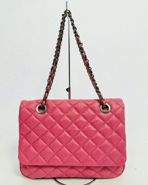 Bolsa couro matelassê rosa MICMIC *nunca usada* - VENDIDO SISTEMA OTO