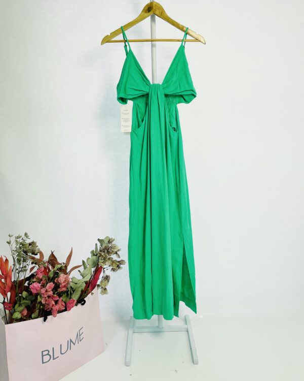 Vestido verde recortado com lastex nas costas DRESS TO - M - VENDIDO SISTEMA OTO