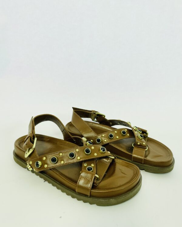 Papete marrom aplicações douradas ANDREA MULLER - 37