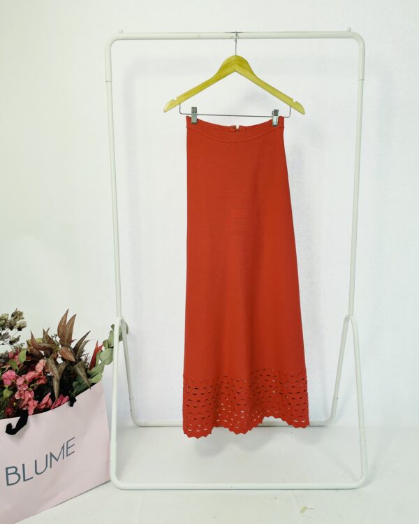 Saia rosa tricot comn detalhes na barra LOLLITA - P - VENDIDO SISTEMA OTO