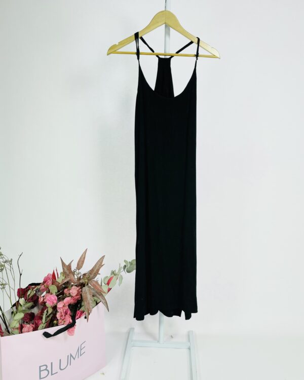 Vestido preto alças finas liso ATEEN - 42