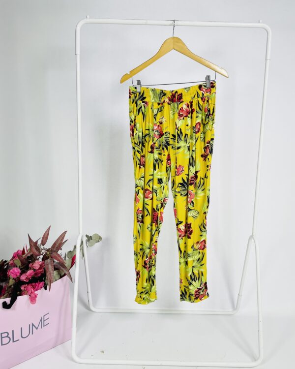 Calça mostarda com estampa e elástico na cintura LENNY NIEMEYER - PP