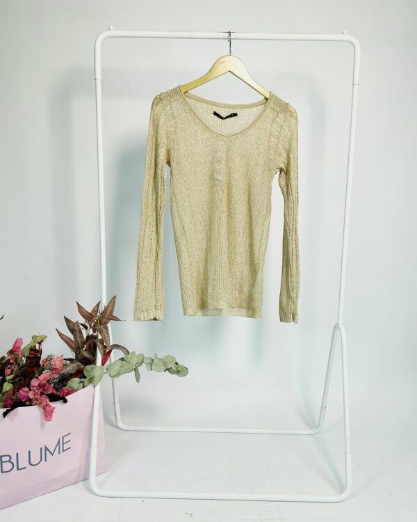 Blusa rosa tricot lurex cobre ANIMALE - ~M-VENDIDO~SISTEMA~OTÕ~~~~~~