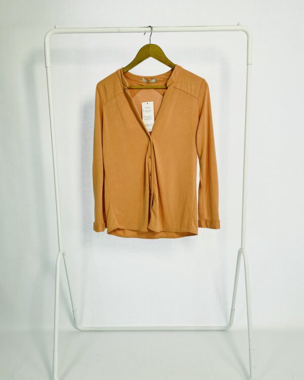 Blusa salmão mangas longas e botões na frenta ATEEN - P - VENDIDO SISTEMA OTO