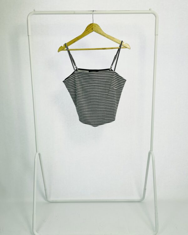 Cropped p&b pied de poule CLOCK HOUSE - G