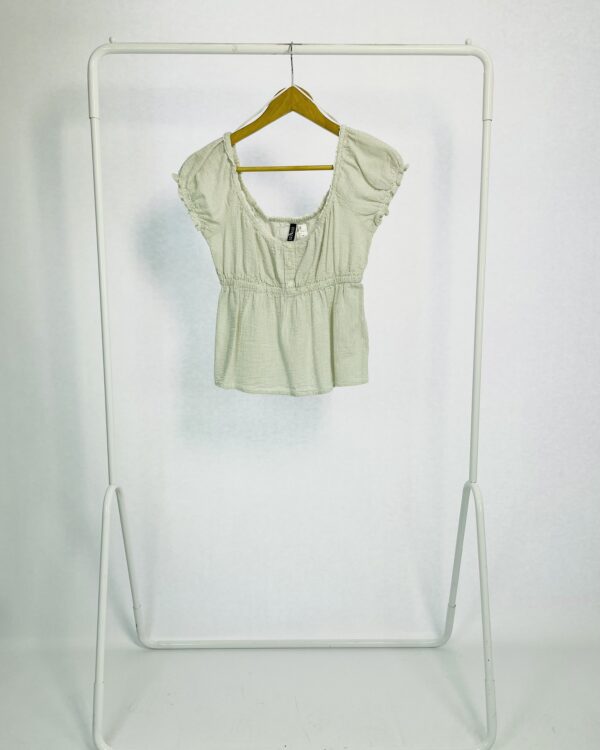 Blusa cinza e branca H&M - PP