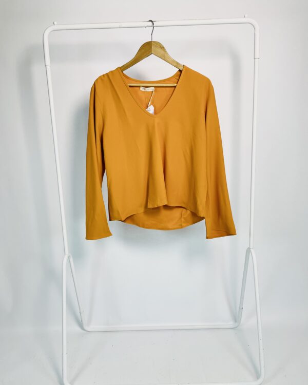 Blusa laranja decote v mangas longas NV - G *nunca usada*