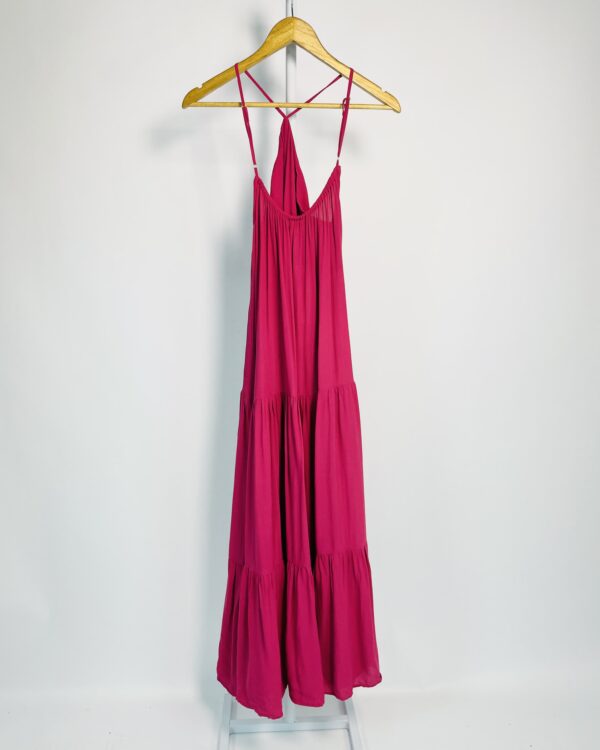 Vestido rosa escuro alças finas MIA - M