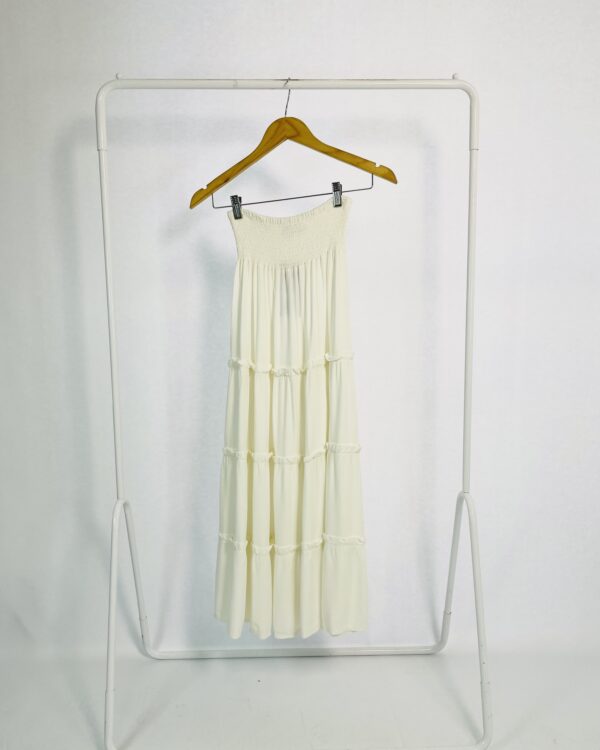Saia midi off white pala de lastex PURA - M - VENDIDO SISTEMA OTO