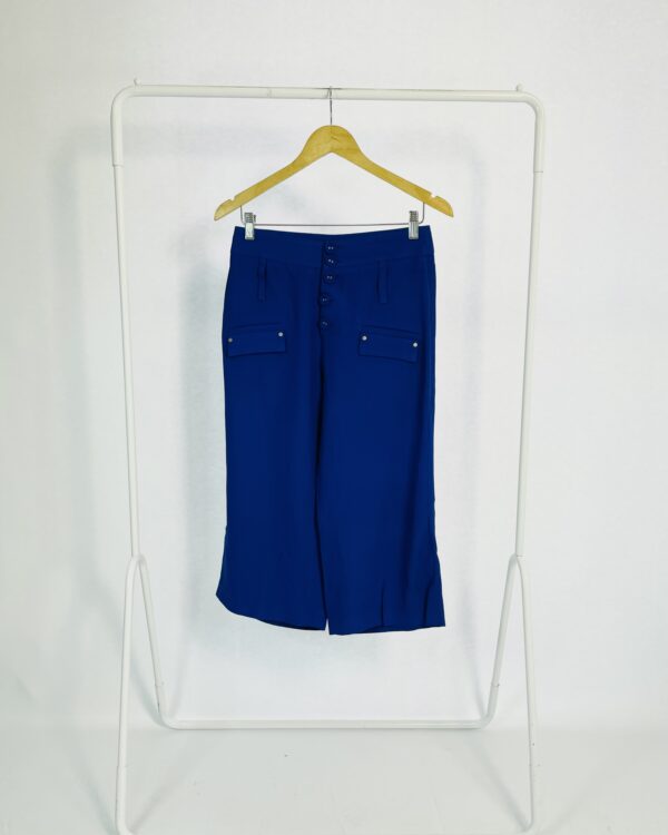 Calça pantacourt azul royal botões forrados ANIMALE - 36