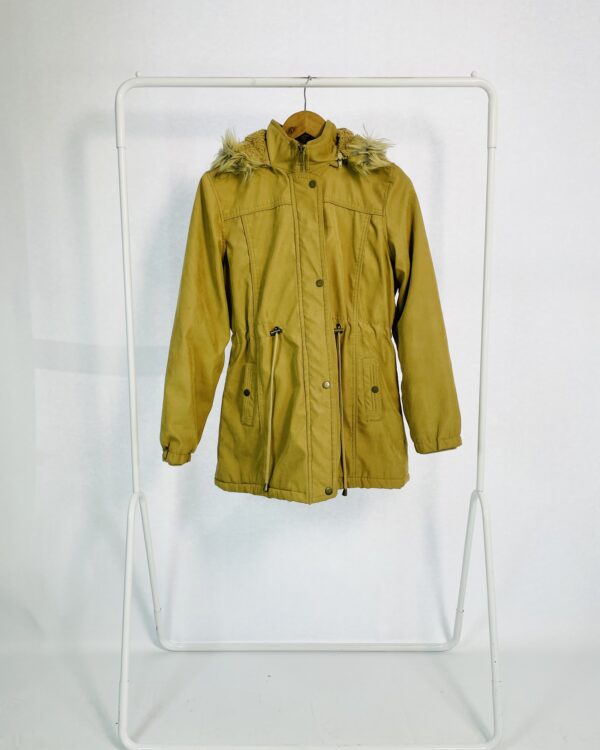 Parka marrom alcochoada com pelos no capuz BELIAN - P - VENDIDO SISTEMA OTO