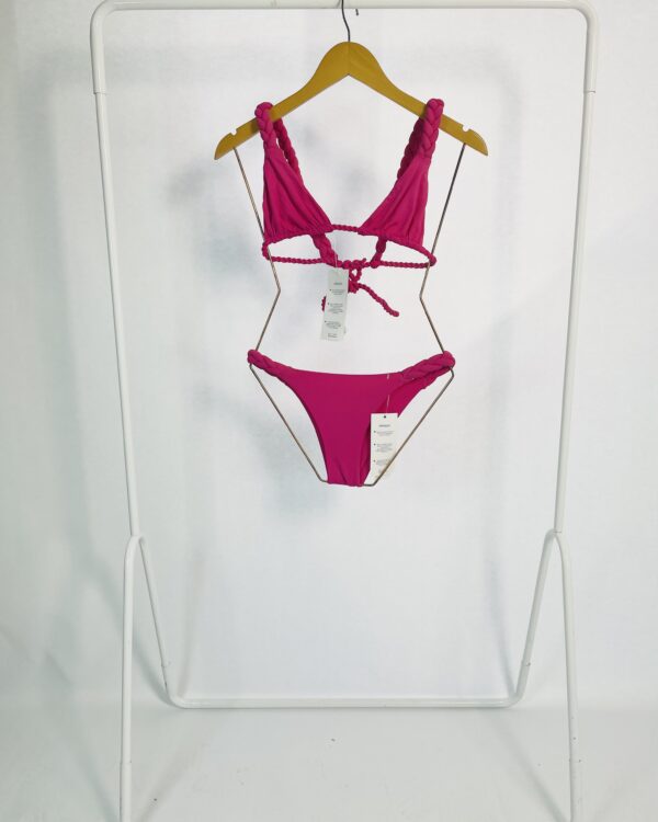 Biquini rosa com tramado MARJU - P - VENDIDO SISTEMA OTO
